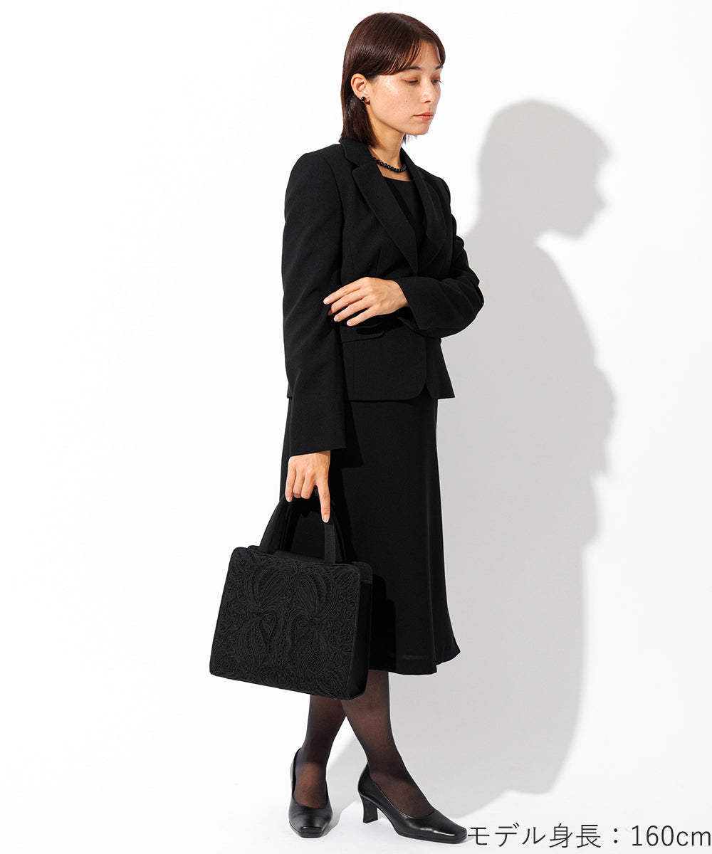 Inner magnetic cord embroidery tote formal bag