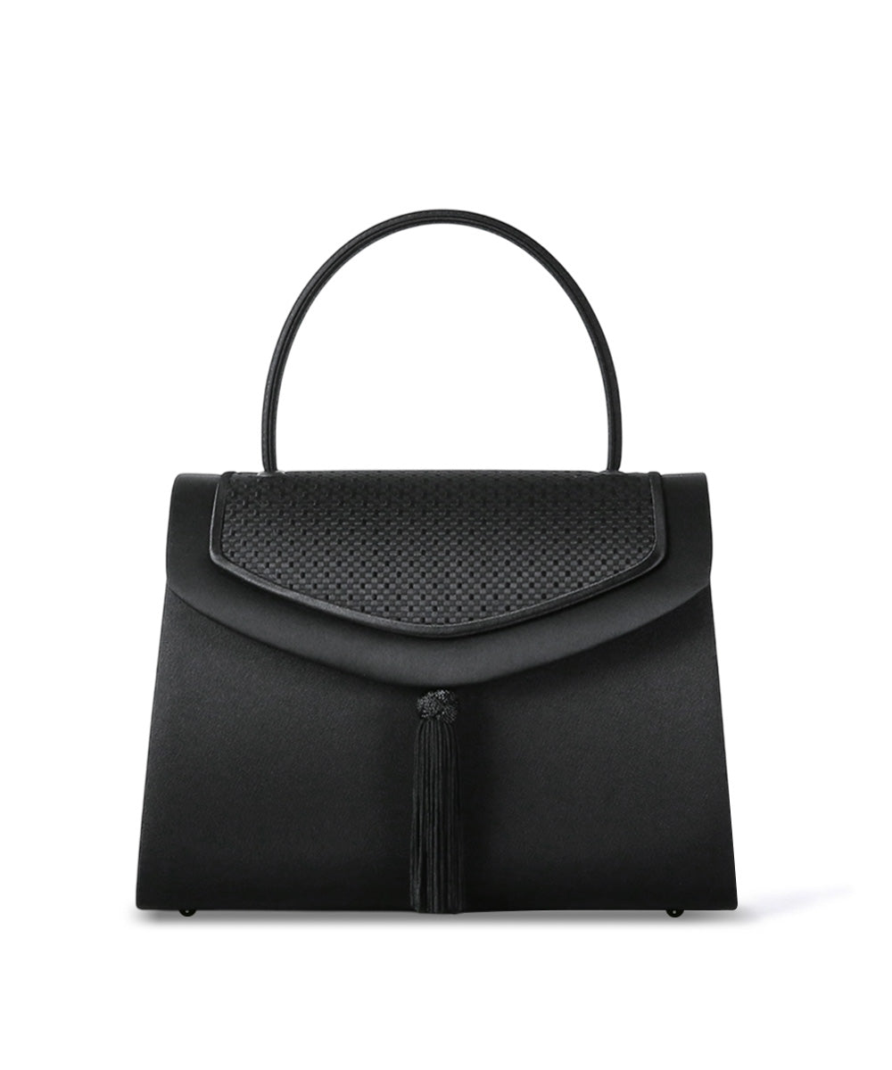 タッセル付き博多織フォーマルバッグ