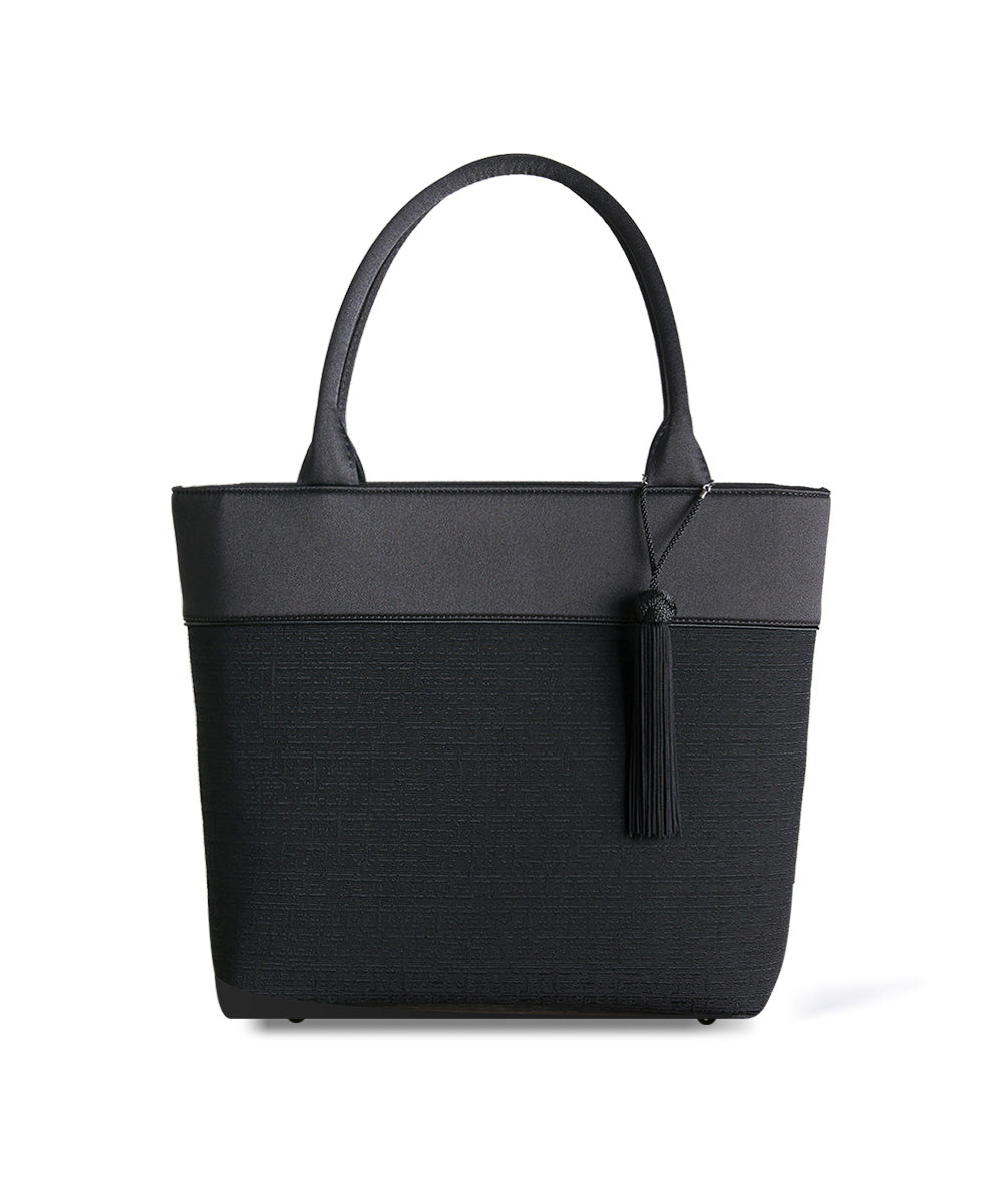 タッセル付き米沢織トートバッグ