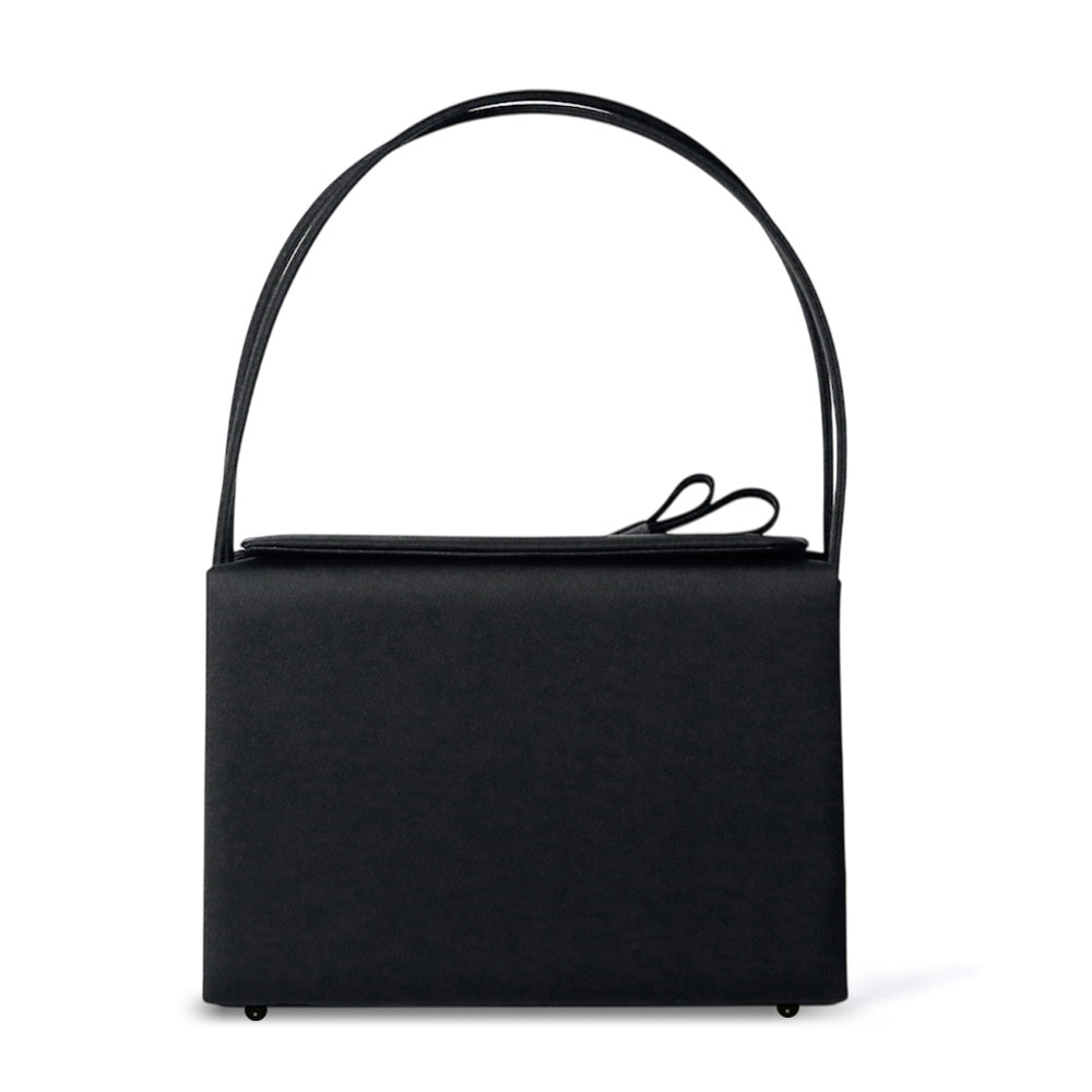 リボンデザイン上部開閉フォーマルバッグ