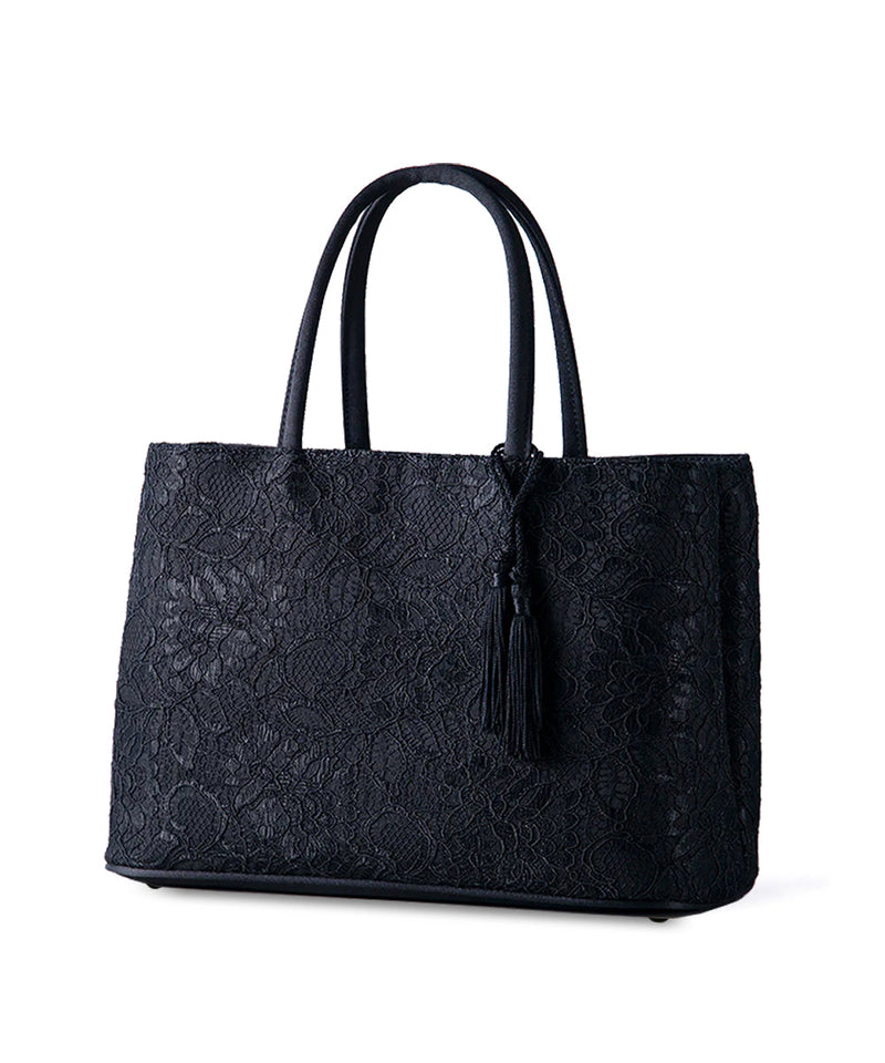 タッセル付きコードレース二層式バッグ M