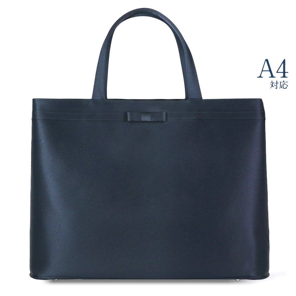 [Suitable for entrance exams] Dark blue double-layered tote bag for entrance exams