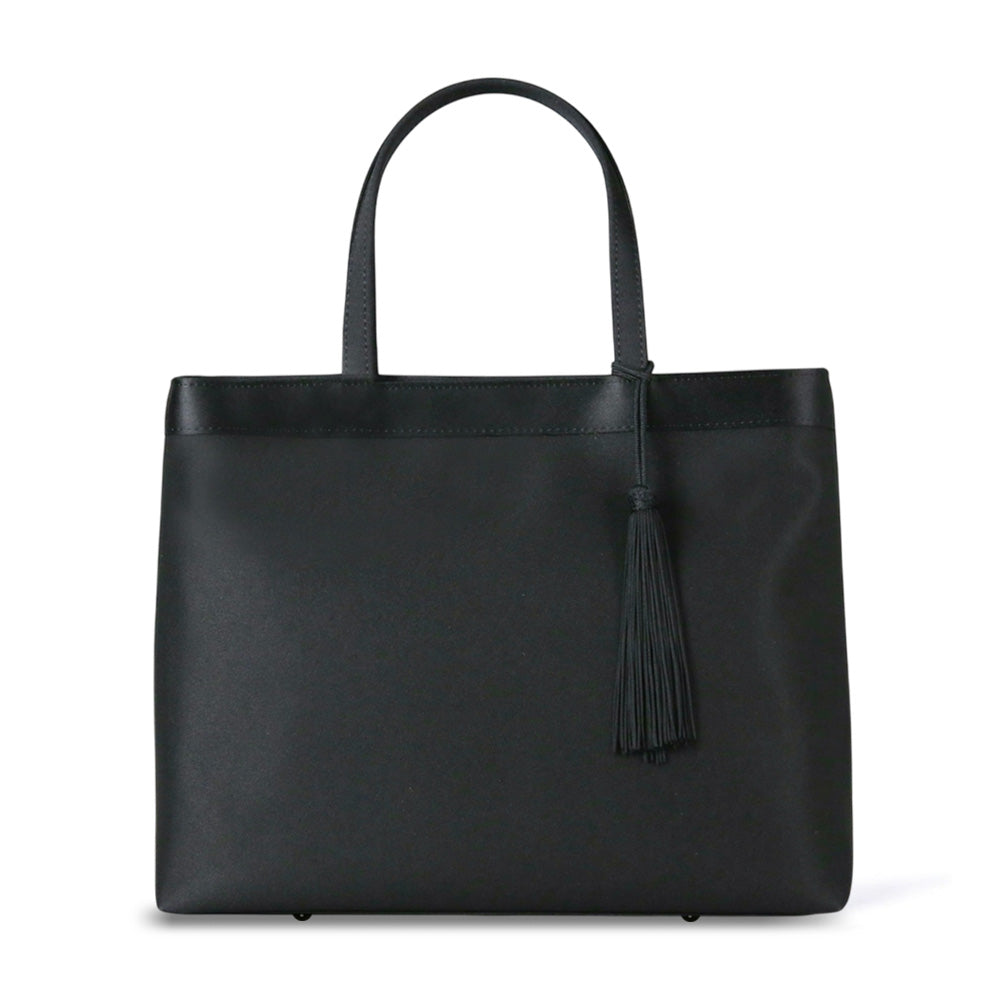 Satin switching formal tote bag/with tassel