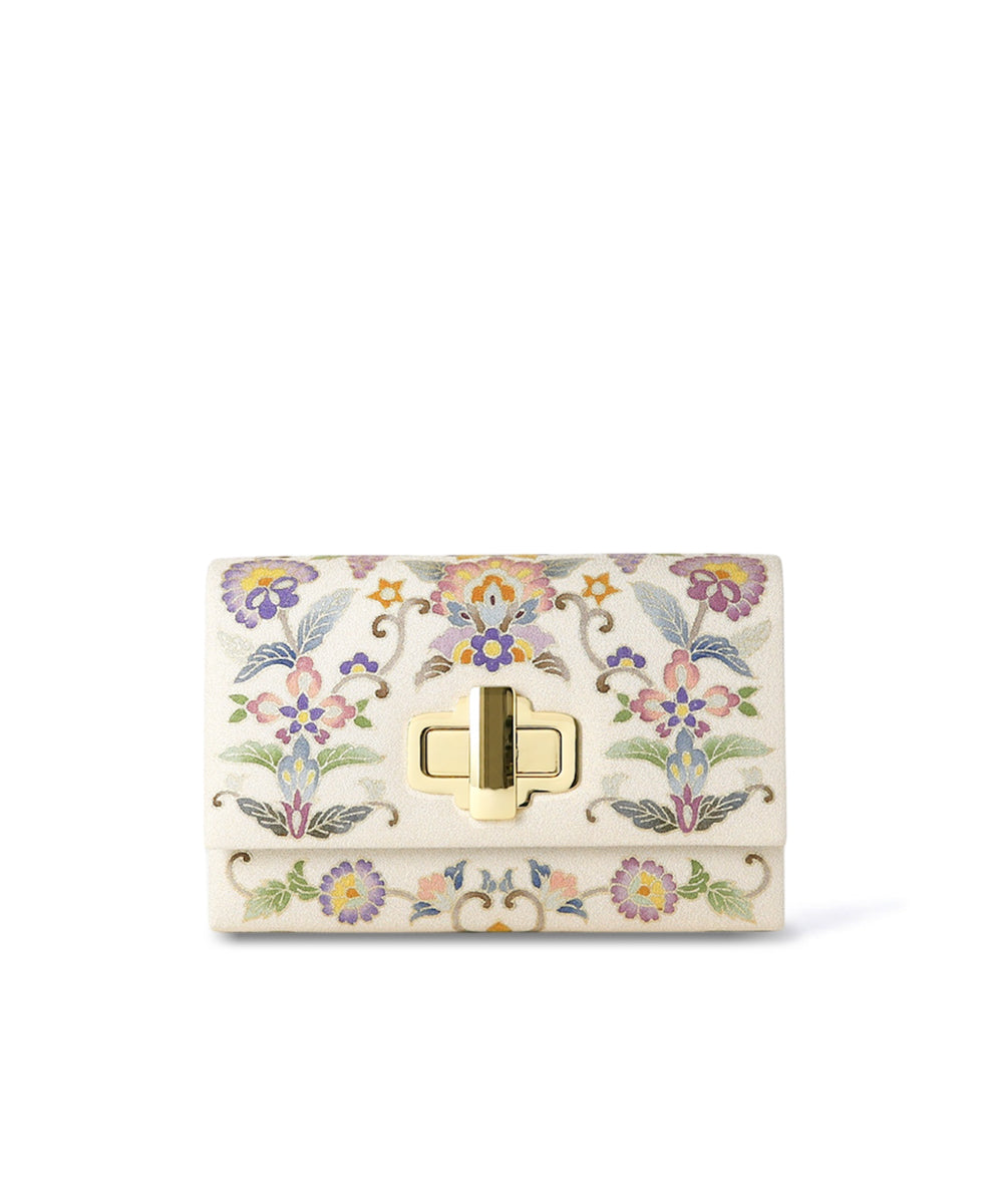 手描き友禅　蓮更紗イブニングバッグ