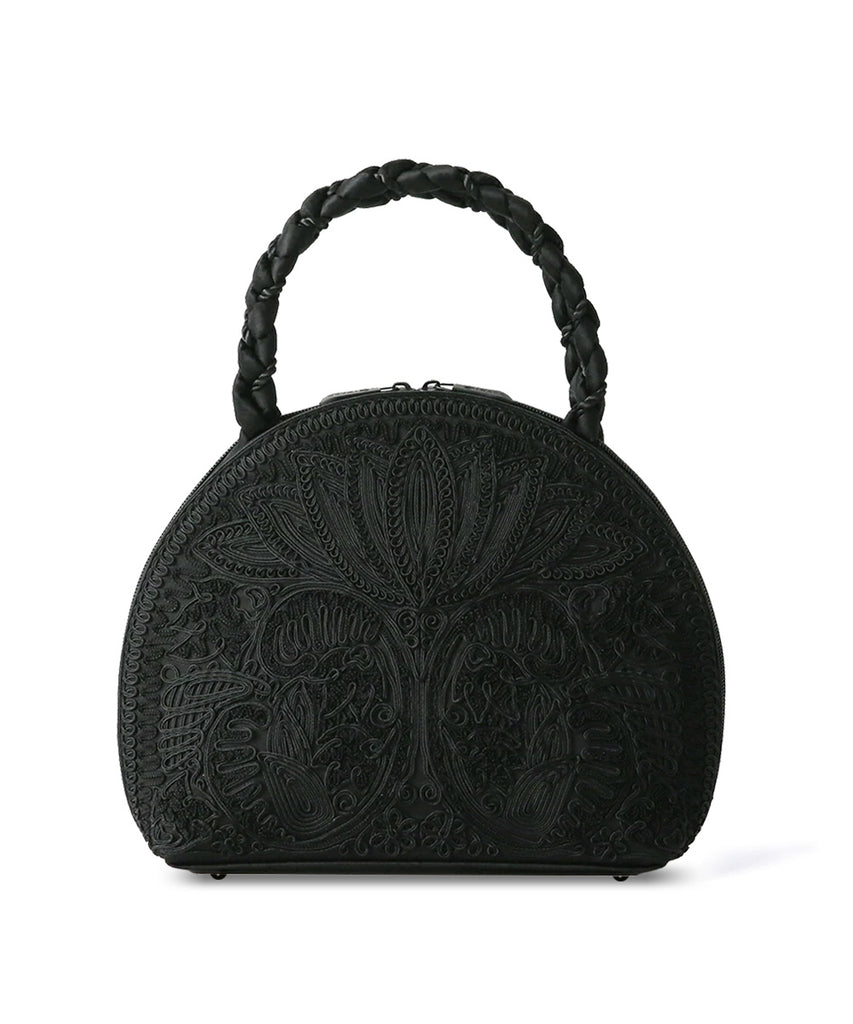 Cord embroidery handbag 