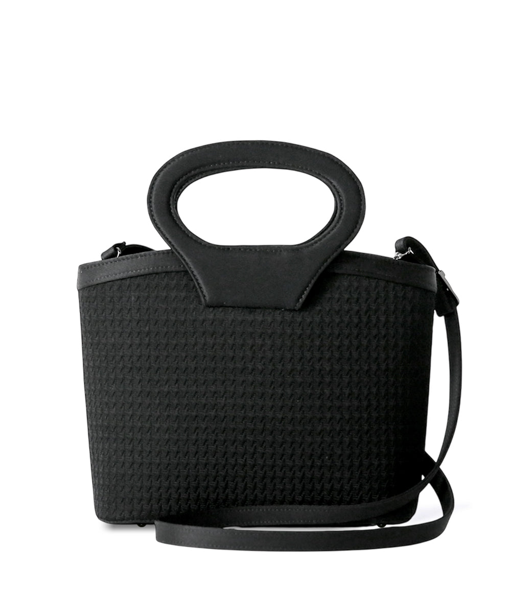 米沢織　千鳥柄２wayオーバルバッグ