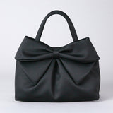 Soft tote bag with double-sided ribbon