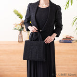 Inner magnetic cord embroidery tote formal bag
