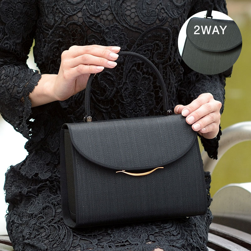 ホースヘアフォーマルバッグ<慶弔兼用ゴールド金具付き/手管台形タイプ>