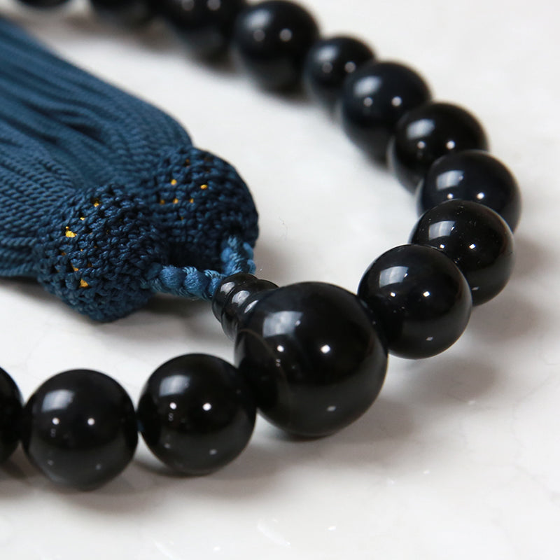 &lt;For men&gt; Natural stone blue tiger eye stone prayer beads