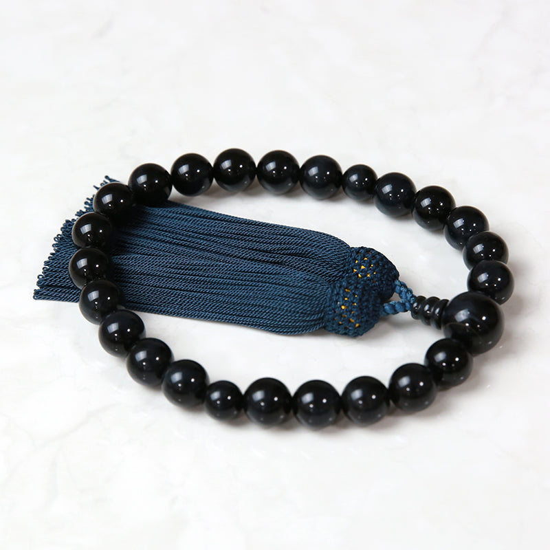 &lt;For men&gt; Natural stone blue tiger eye stone prayer beads