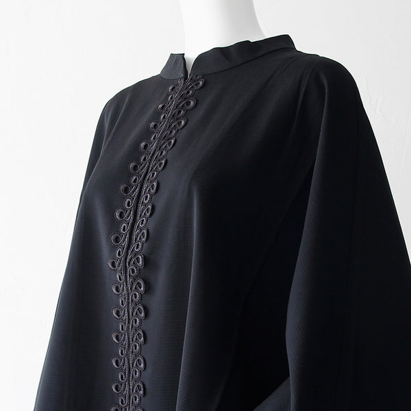 Embroidered lace accent formal cape