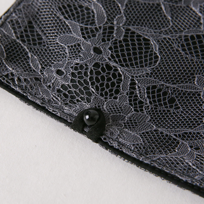 Washable elegant mask case (Russell lace/gray)