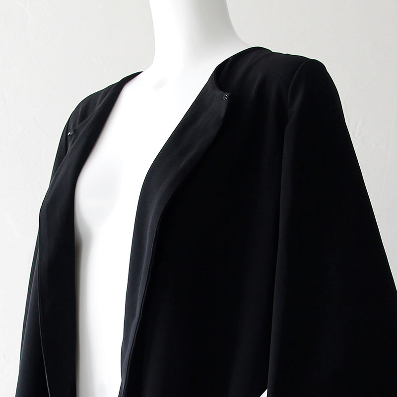 Satin switching formal cape
