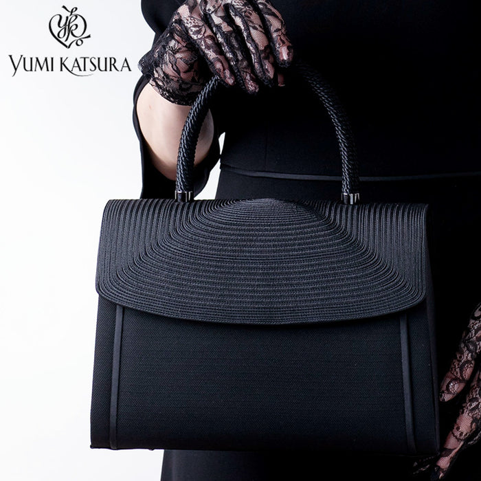 [YUMI KATSURA] Cord embroidery black formal bag