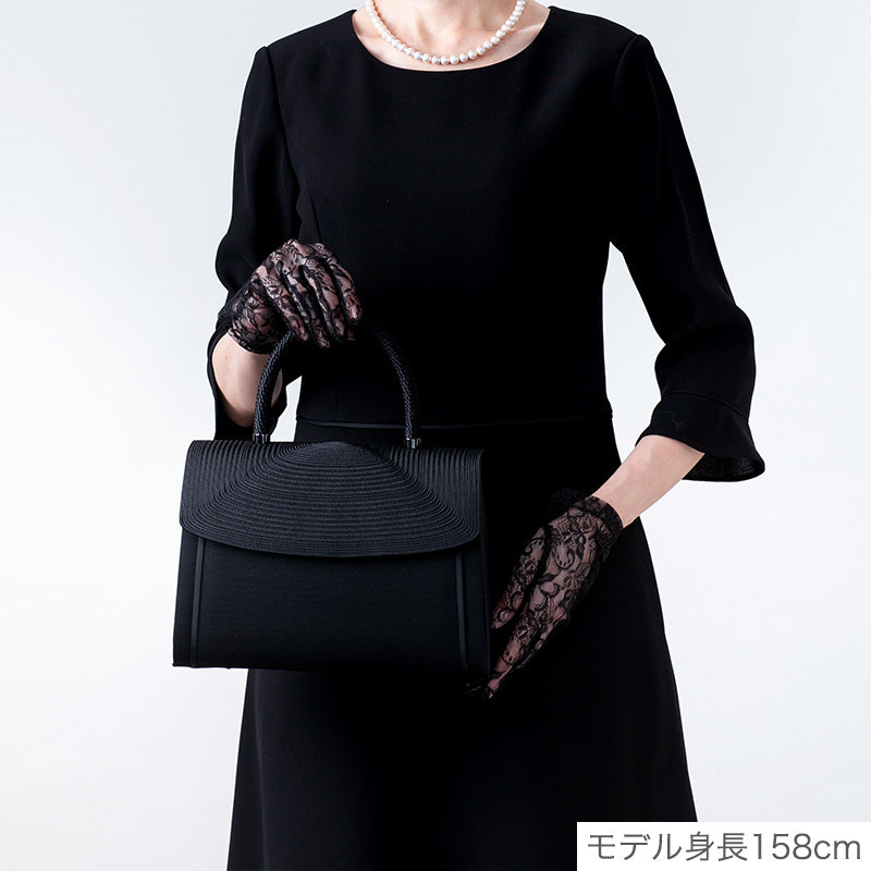 [YUMI KATSURA] Cord embroidery black formal bag