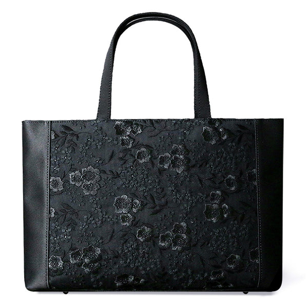 【感謝祭20%OFF】フラワーチュールレーストートバッグ