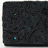 Jewel flower cord embroidery chain bag