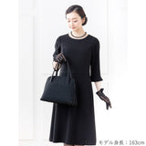 Yonezawa woven three-dimensional rose pattern formal bag &lt;zipper type&gt;