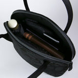 Yonezawa woven round zipper bag with tassel
