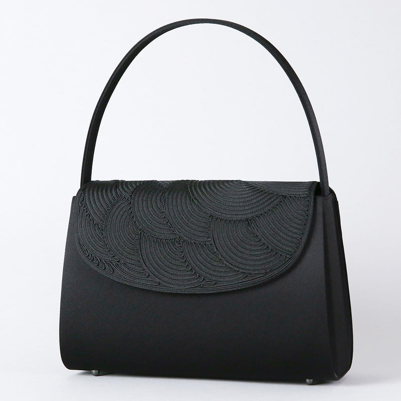 Cord embroidery formal bag with built-in magnet